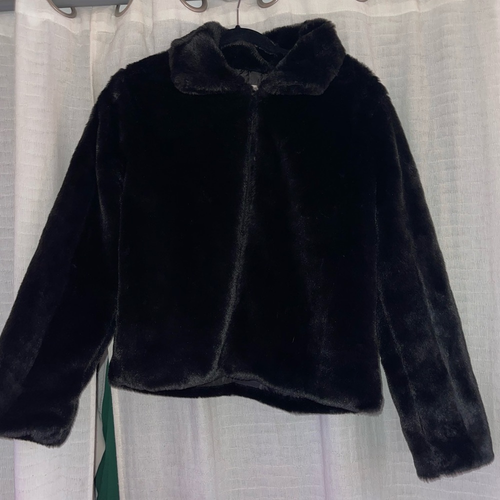 Francescas Black Fur Collared Jacket - image 1